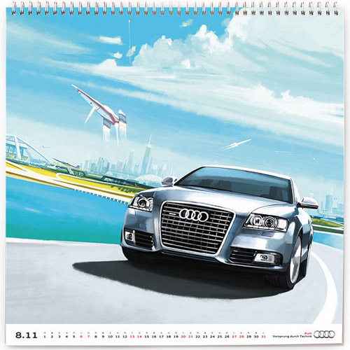 Российский календарь Audi - 2011. Автомобильный ретрофутур на новый год