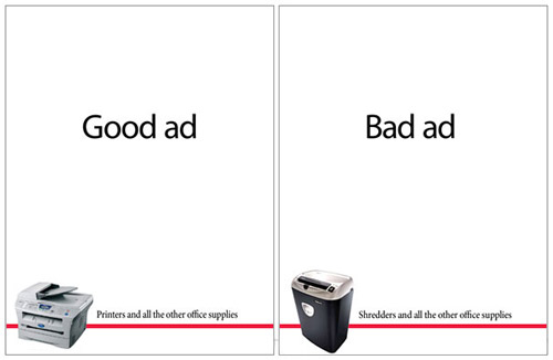 Минимализм в печатной рекламе. Все гениальное - просто